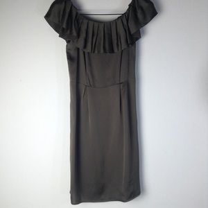 Banana Republic silk olive dress
